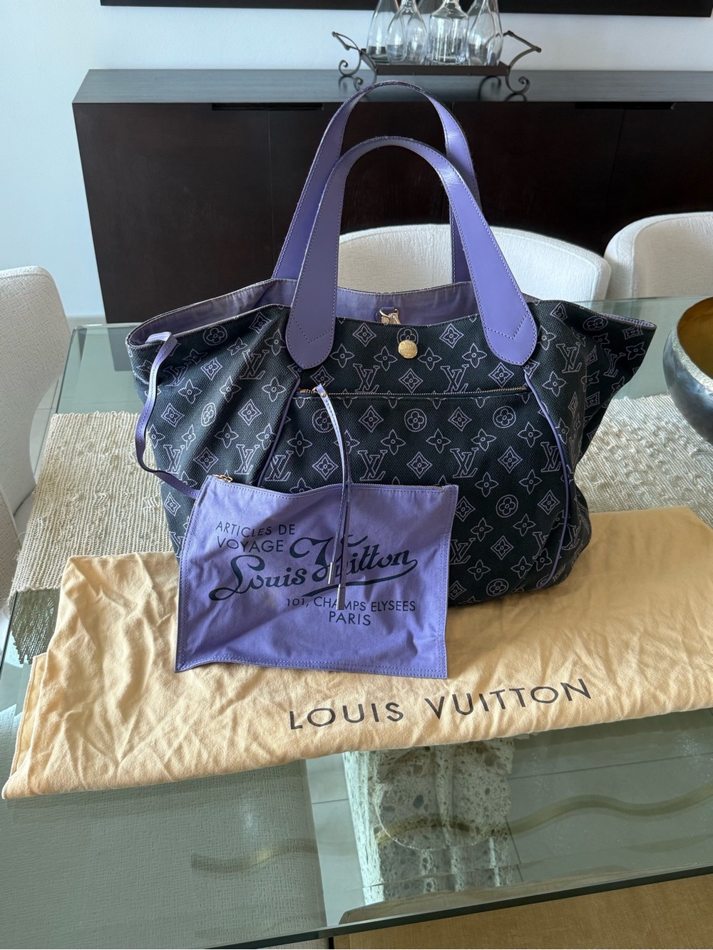 Louis Vuitton Marine Canvas Cabas Ipanema PM Bag - Picture 2 of 7